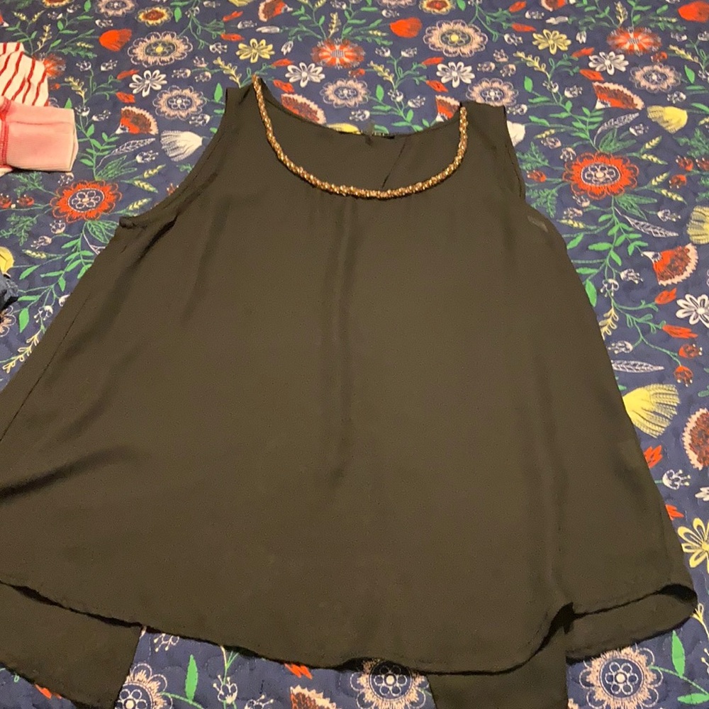 Open back sheer tank
